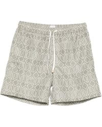 Eleventy - Geometric-Print Swim Shorts - Lyst