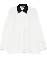 Lanvin - Camisa Con Cuello En Contraste - Lyst