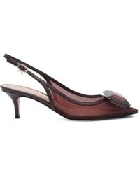 Gianvito Rossi - Pumps Jaipur Con Cinturino Posteriore 55Mm - Lyst