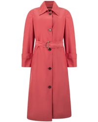 Moorer - Belted Button-Down Coat - Lyst