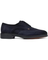 Santoni - Leather Derby Shoes - Lyst