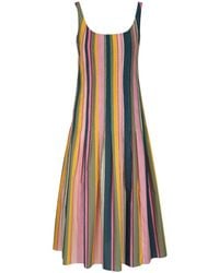 Akris Punto - Striped Cotton Midi Dress - Lyst