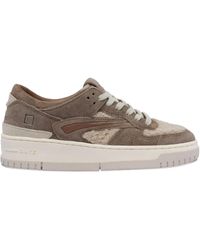 Date - Torneo Teddy Suede-Leather Sneakers - Lyst