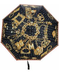 Paraguas con estrella estampada Moschino de Tejido sintético de color Negro Mujer Accesorios de Paraguas de 