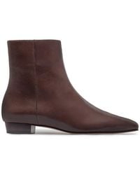 Bernardo - Rema Central-Seam Leather Ankle Boots - Lyst
