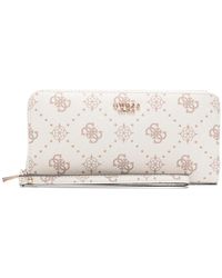 Guess - Carrie Monogram Wallet - Lyst