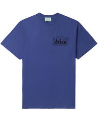 Aries - Logo-print Short-sleeved T-shirt - Lyst