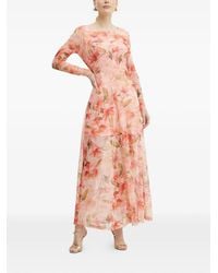 Fracomina - Floral Long-Sleeved Maxi Dress - Lyst
