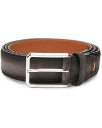 Santoni - Suede Buckle-Fastening Belt - Lyst