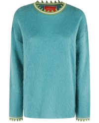 La DoubleJ - Scalloped-Trimmed Sweater - Lyst