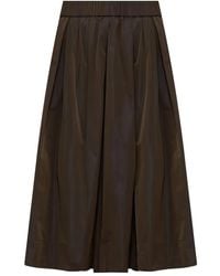 Peserico - Falda midi plisada con bolsillos laterales - Lyst