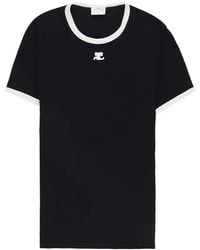 Courreges - Bumpy Contrast T-Shirt - Lyst