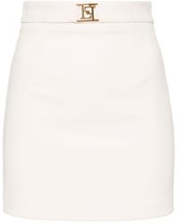 Elisabetta Franchi - Logo-plaque Mini Skirt - Lyst