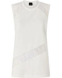 Pinko - Sleeveless Top With Lace Details - Lyst
