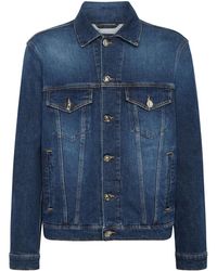 Billionaire - Logo-Appliqué Denim Jacket - Lyst