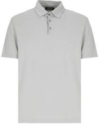 Zanone - Short-Sleeve Cotton Polo Shirt - Lyst