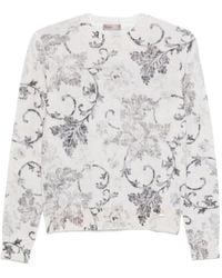 Herno - Langärmeliger Pullover Mit Blumenmuster - Lyst