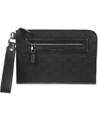Michael Kors - Logo-Embossed Leather Pouch - Lyst