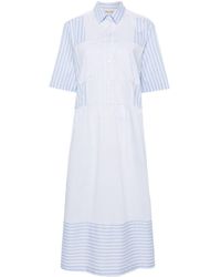 Semicouture - Patchwork-design Striped Shirt Dress - Lyst
