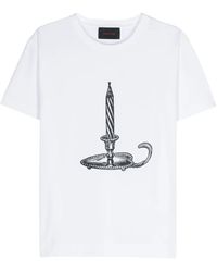Simone Rocha - T-Shirt Mit Kerzen-Print - Lyst