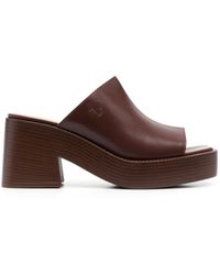 Tod's - Mules con plateau in pelle 80mm - Lyst