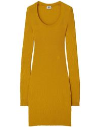 Burberry - Rib-knit Midi Dress - Lyst