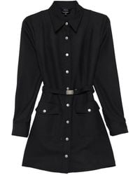 A.P.C. - Buttoned Belted Mini Shirt Dress - Lyst