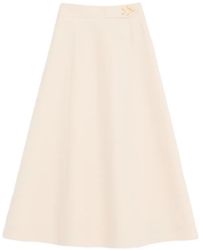 Valentino Garavani - Crepe Couture Midi-Skirt - Lyst