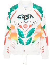 CASABLANCA - Printed Nylon Printed Coach Jacket Casa Moto - Lyst