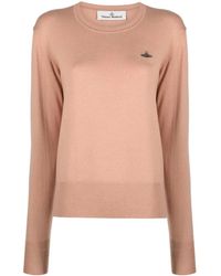 Vivienne Westwood - Orb-Embroidered Crew-Neck Jumper - Lyst