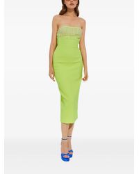 David Koma - Strapless Faux-Pearl Midi Dress - Lyst