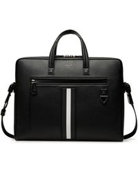 Bally - Stripe-detail Leather Laptop Bag - Lyst