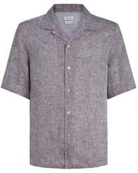 Brunello Cucinelli - Camp-Collar Short-Sleeve Shirt - Lyst