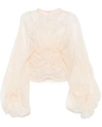 Zimmermann - Illuminate Macrame Blouse - Lyst