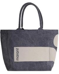 Isabel Marant - Cotton Canvas Small Yenky Tote Bags - Lyst