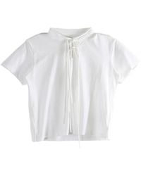 Y's Yohji Yamamoto - Blouse Met Gestrikte Hals - Lyst