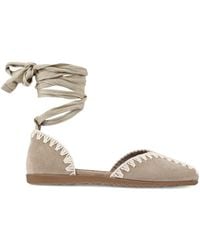 Mou - Sandales En Daim À Lacets - Lyst