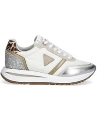 Guess - Leopard-Panel Sneakers - Lyst