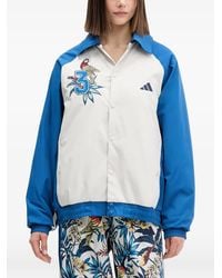 adidas - X Farm Rio Embroidered-Parrot Bomber Jacket - Lyst