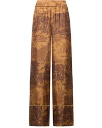 Pierre Louis Mascia - Broek Met Elastische Taille En Print - Lyst
