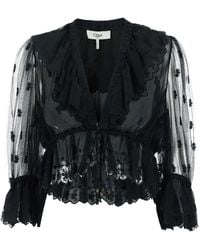 Chloé - Transparent V Neck Top - Lyst