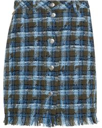 BOSS - Minifalda de tweed a cuadros - Lyst