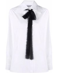 Valentino Garavani - Pointed-collar Pussy-bow Blouse - Lyst