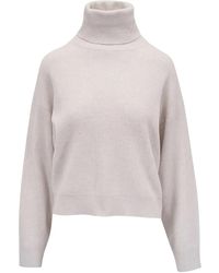 Brunello Cucinelli - Cashmere Blend English Ribbed Turtleneck Sweater Clothing - Lyst