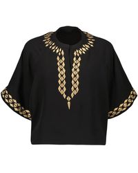 Yves Salomon - Embroidered Silk Blouse - Lyst