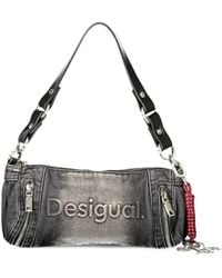 Desigual - Medium Logo-Embossed Denim Tote Bag - Lyst