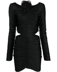 GIUSEPPE DI MORABITO - Floral-Appliqué Cut-Out Minidress - Lyst