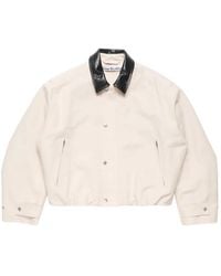 Acne Studios - Bomber With Leather Collar - Lyst