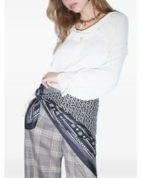 Liu Jo - Large Scarf With Monogram Logo - Lyst