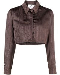 Marine Serre - Regenerated Moire Tailored Jacket - Lyst